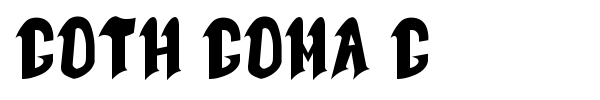 Шрифт Goth Goma G