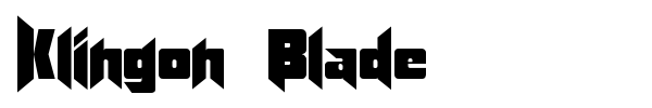 Шрифт Klingon Blade