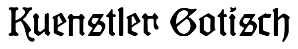 Kuenstler Gotisch font preview