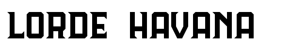 Шрифт Lorde Havana