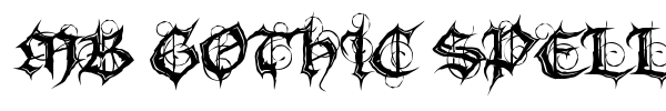 MB Gothic Spell font preview