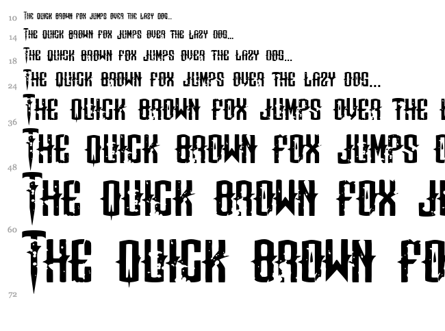 Means of malice font waterfall