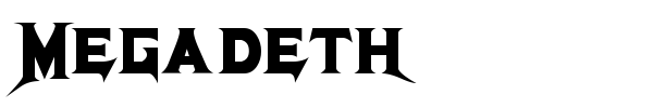 Шрифт Megadeth