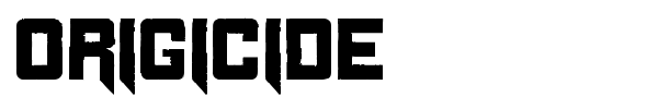 Шрифт Origicide