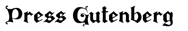 Шрифт Press Gutenberg