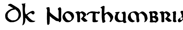 Шрифт DK Northumbria