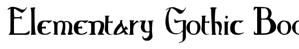 Elementary Gothic Bookhand font preview