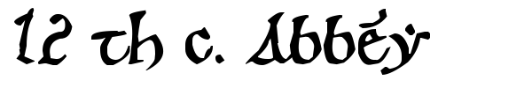 Шрифт 12 th c. Abbey