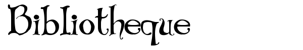 Bibliotheque font preview