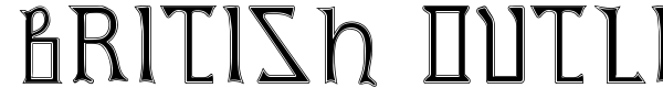 Шрифт British Outline Majuscules