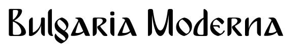 Шрифт Bulgaria Moderna