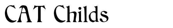 CAT Childs font preview
