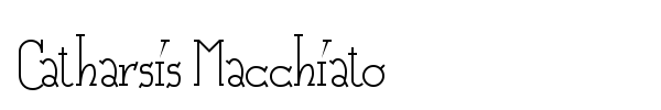 Шрифт Catharsis Macchiato