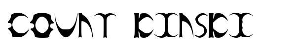 Count Kinski font preview