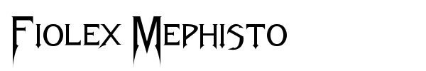Fiolex Mephisto font preview