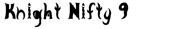 Шрифт Knight Nifty 9
