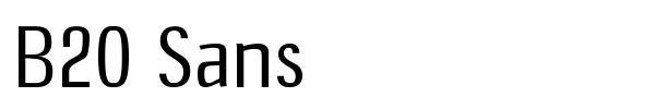 Шрифт B20 Sans