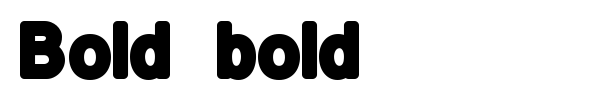Bold bold font preview