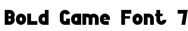 Шрифт Bold Game Font 7