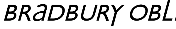 Шрифт Bradbury Oblique