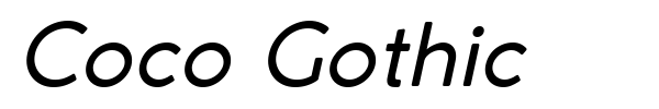 Coco Gothic font preview