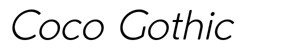 Coco Gothic font preview