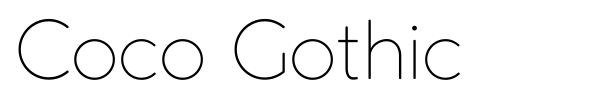 Coco Gothic font preview