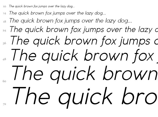 Coco Gothic font waterfall