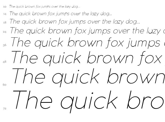 Coco Gothic font waterfall