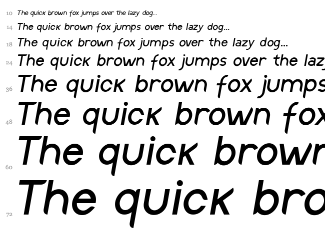 Discreet font waterfall