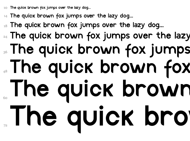 Discreet font waterfall