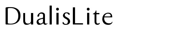 Шрифт DualisLite