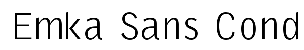 Шрифт Emka Sans Condensed