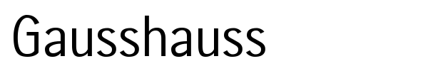 Шрифт Gausshauss
