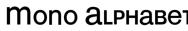 Mono Alphabet font preview
