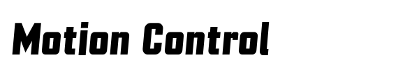 Шрифт Motion Control