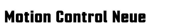 Шрифт Motion Control Neue
