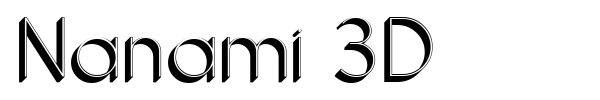 Шрифт Nanami 3D
