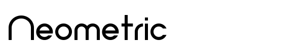 Neometric font preview