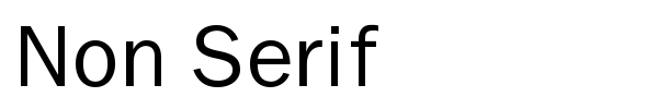 Шрифт Non Serif