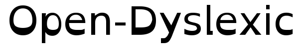 Open-Dyslexic font preview