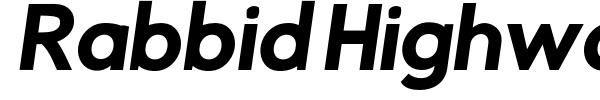 Шрифт Rabbid Highway Sign II