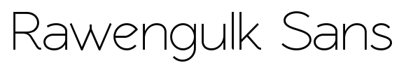 Rawengulk Sans font preview