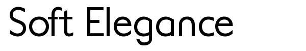 Шрифт Soft Elegance