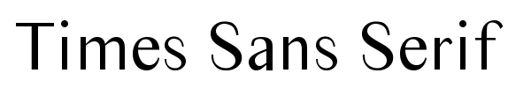 Times Sans Serif font preview