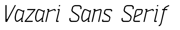 Шрифт Vazari Sans Serif