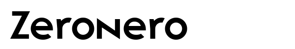 Шрифт Zeronero