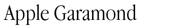 Apple Garamond font preview