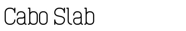 Шрифт Cabo Slab