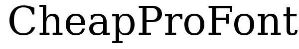Шрифт CheapProFonts Serif Pro